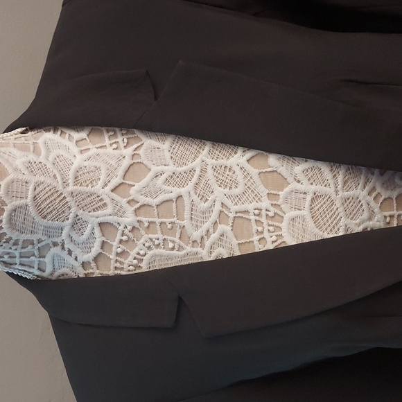 LOFT Olive Green Open Front 3/4 Length Sleeve Blazer - Picture 6 of 13